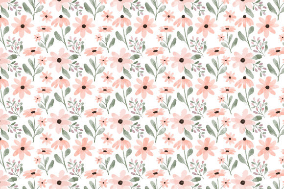 Download Peach Petal Flower Watercolor Pattern - Flower watercolor pattern Collection