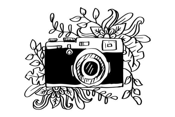 Download Vintage Camera with Floral Decoration. - Premium Resources