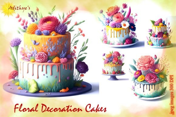 Download Floral Decoration Cakes - Premium Bundle